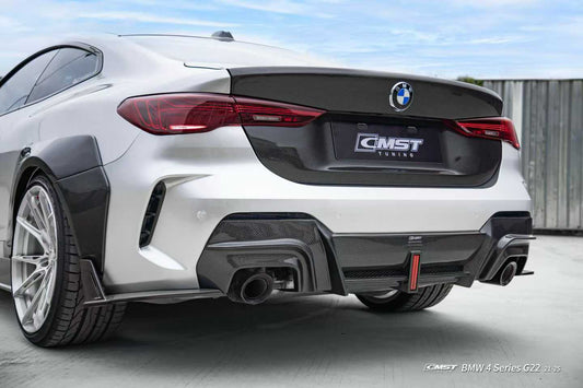 BMW 4 Series M440 430 G22 G23 2020-ON with Aftermarket Parts - HORIZON Rear Diffuser & Canards Dry Pre-preg Carbon Fiber / FRP from CMST Tuning