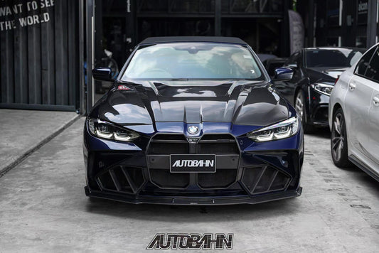 BMW 4 Series M440 430 G22 G23 2020-ON & 4 Series M440 430 G26 2020-ON with Aftermarket Parts - HORIZON Front Bumper & Gill Carbon Fiber / FRP from CMST Tuning