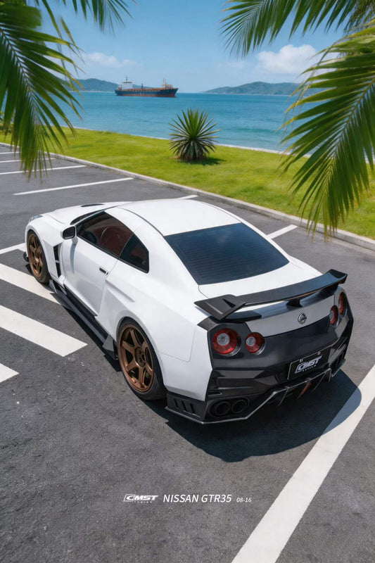 Nissan GTR R35 CBA DBA EBA 2008 2009 2010 2011 2012 2013 2014 2015 2016 2017 2018 2019 2020 2021 2022 2023 2024 with Aftermarket Parts - HORIZON Widebody Door Flare Carbon Fiber / FRP from CMST Tuning