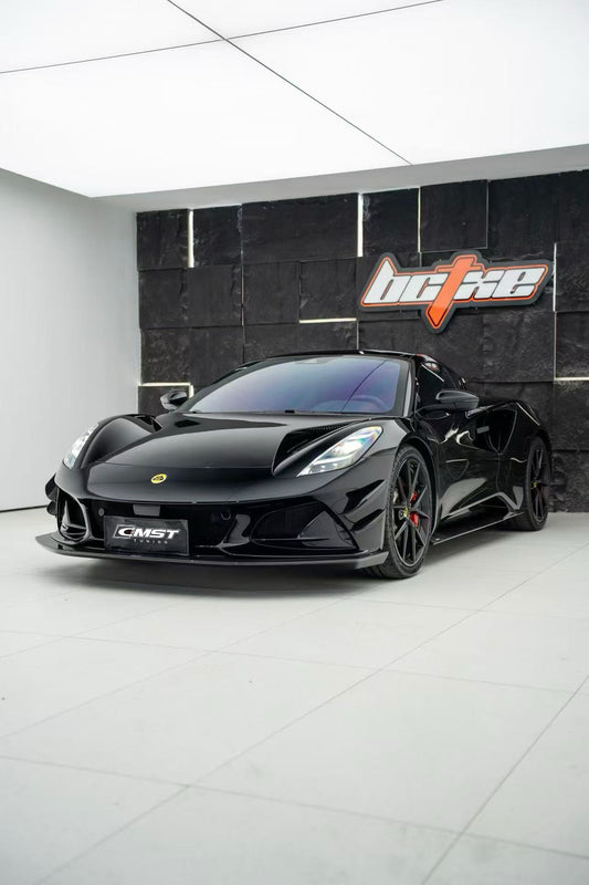 Lotus Emira 3.6 V6 2.0 Four-cylinder 2022-ON with Aftermarket Parts - High Down Force Version Front Lip Dry Pre-preg Carbon Fiber / FRP