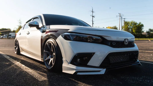 Honda Civic 11th Gen FE1 FE2 FE4 2022-ON with Aftermarket Parts - Front Fenders Carbon Fiber / FRP from CMST Tuning