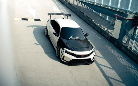 Honda Civic Type-R FL5 2023 2024 with Aftermarket Parts - Front Fenders Pre-preg Carbon Fiber / FRP from CMST Tuning