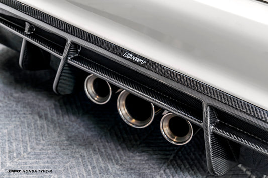 Honda Civic Type-R FL5 2023-ON with Aftermarket Parts - V2 Rear Diffuser Dry Pre-preg Carbon Fiber / FRP from CMST Tuning