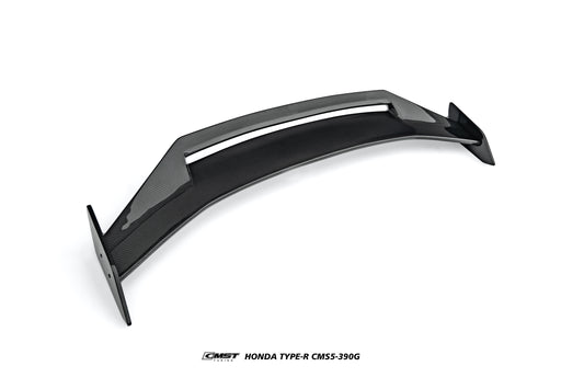 Honda Civic Type-R FL5 2023-ON with Aftermarket Parts - V2 Rear Spoiler Dry Pre-preg Carbon Fiber / FRP from CMST Tuning