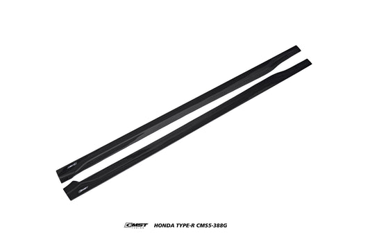 Honda Civic Type-R FL5 2023-ON with Aftermarket Parts - V2 Side Skirts Dry Pre-preg Carbon Fiber / FRP from CMST Tuning