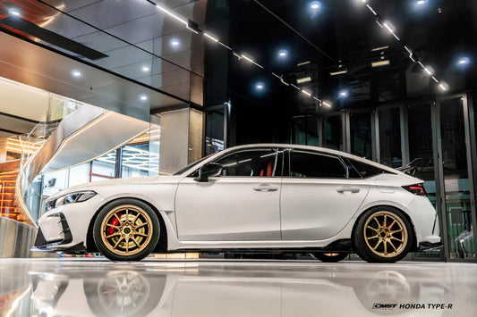 Honda Civic Type-R FL5 2023-ON with Aftermarket Parts - V2 Side Skirts Dry Pre-preg Carbon Fiber / FRP from CMST Tuning