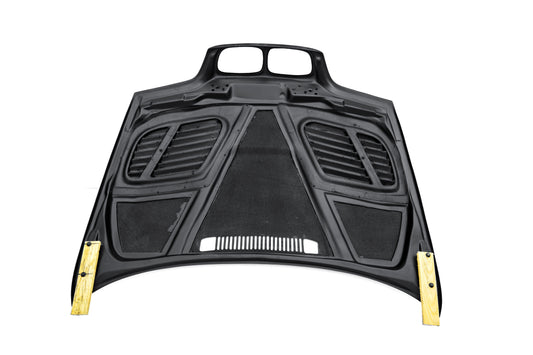 BMW E46 2 Door 2001 2002 2003 2004 2005 2006 with Aftermarket Parts - Hood Bonnet Carbon Fiber / FRP from CMST Tuning