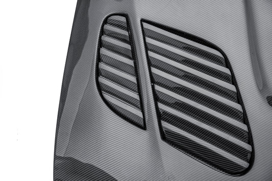 BMW E46 2 Door 2001 2002 2003 2004 2005 2006 with Aftermarket Parts - Hood Bonnet Carbon Fiber / FRP from CMST Tuning