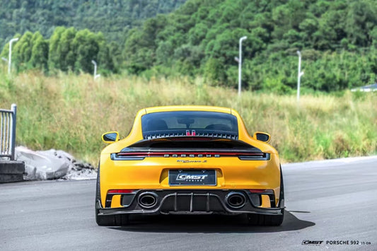 Porsche 992 992.1 Carerra Base/S/T/4/4S/Targa 4/Targa 4S/GTS (Sport Design Aerokit Package only) 2020 2021 2022 2023 2024 with Aftermarket Parts - Rear Diffuser Carbon Fiber/FRP from CMST Tuning
