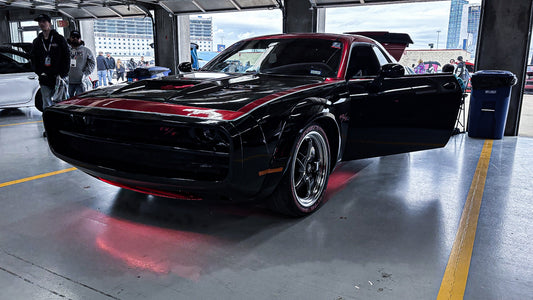 Dodge Challenger Demon Redeye Hellcat T/A Scat Pack 392 SRT R/T SXT SE 2008-2023 with Aftermarket Parts - Carbon Fiber / FRP Hood Bonnet from CMST Tuning