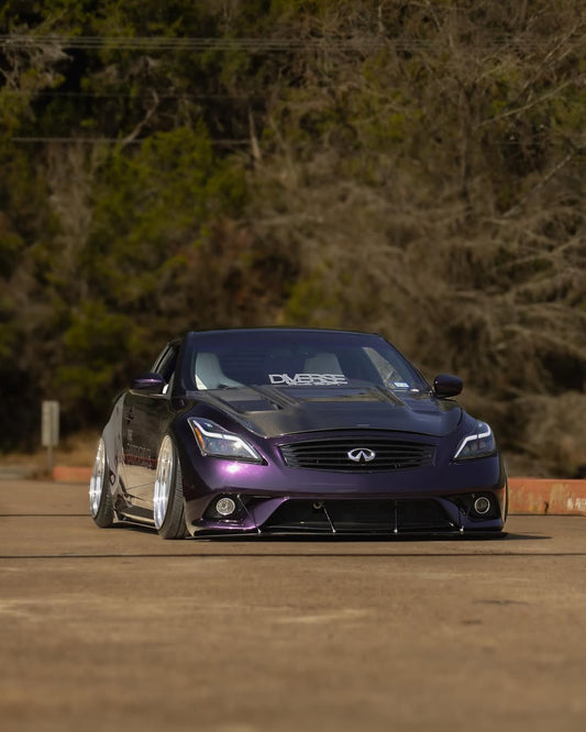 Infiniti G37 G37x IPL Anniversary Journey Sport X Base 2008 2009 2010 2011 2012 2013 & Q60 Journey Sport S Base 2014 2015 with Aftermarket Parts - Hood Bonnet Carbon Fiber / FRP from CMST Tuning