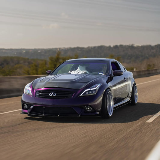 Infiniti G37 G37x IPL Anniversary Journey Sport X Base 2008 2009 2010 2011 2012 2013 & Q60 Journey Sport S Base 2014 2015 with Aftermarket Parts - Hood Bonnet Carbon Fiber / FRP from CMST Tuning