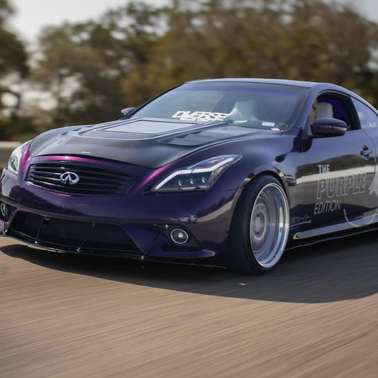 Infiniti G37 G37x IPL Anniversary Journey Sport X Base 2008 2009 2010 2011 2012 2013 & Q60 Journey Sport S Base 2014 2015 with Aftermarket Parts - Hood Bonnet Carbon Fiber / FRP from CMST Tuning
