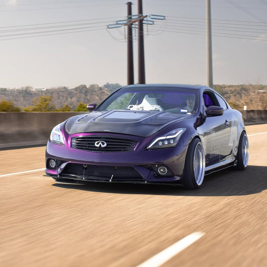 Infiniti G37 G37x IPL Anniversary Journey Sport X Base 2008 2009 2010 2011 2012 2013 & Q60 Journey Sport S Base 2014 2015 with Aftermarket Parts - Hood Bonnet Carbon Fiber / FRP from CMST Tuning