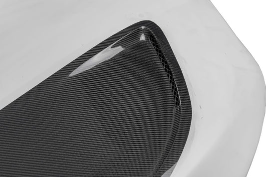 Infiniti Q60 Red Sport 400 Premium Luxe Sport Pure 2017 2018 2019 2020 2021 2022 with Aftermarket Parts - Project Black S Concept Hood Bonnet Carbon Fiber / FRP from CMST Tuning