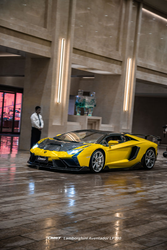 Lamborghini Aventador Base LP700 LP720 S LP740 SV LP750 Ultimate LP780 SVJ LP770 2012 2013 2014 2015 2016 2017 2018 2019 2020 2021 2022 2023 with Aftermarket Parts - Front Lip Carbon Fiber / FRP from CMST Tuning