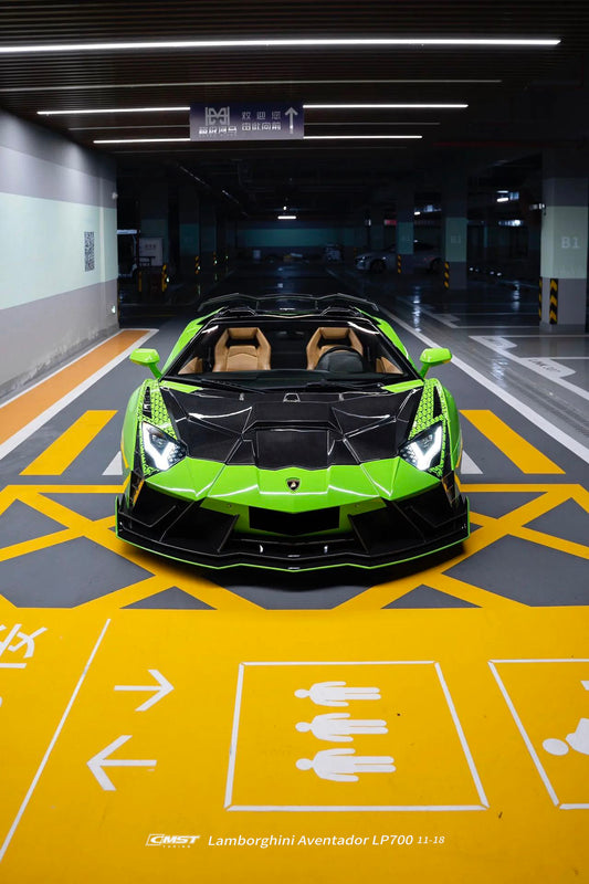 Lamborghini Aventador Base LP700 LP720 S LP740 SV LP750 Ultimate LP780 SVJ LP770 2012 2013 2014 2015 2016 2017 2018 2019 2020 2021 2022 2023 with Aftermarket Parts - Front Bumper Carbon Fiber / FRP from CMST Tuning