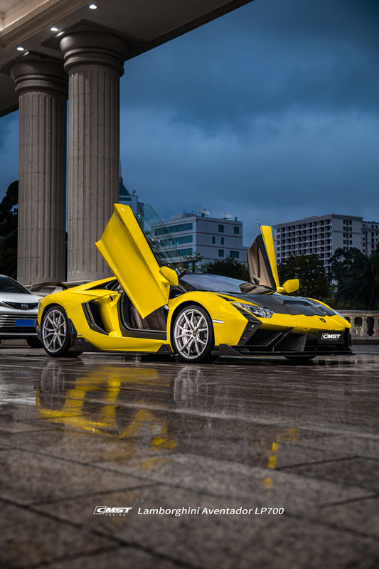 Lamborghini Aventador Base LP700 LP720 S LP740 SV LP750 Ultimate LP780 SVJ LP770 2012 2013 2014 2015 2016 2017 2018 2019 2020 2021 2022 2023 with Aftermarket Parts - Side Skirts Carbon Fiber / FRP from CMST Tuning