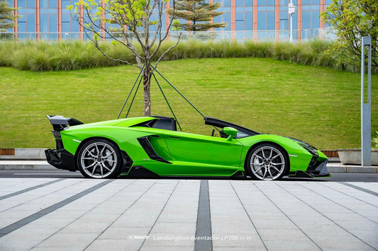 Lamborghini Aventador Base LP700 LP720 S LP740 SV LP750 Ultimate LP780 SVJ LP770 2012 2013 2014 2015 2016 2017 2018 2019 2020 2021 2022 2023 with Aftermarket Parts - Rear Quarter Panel Garnish Flares Carbon Fiber / FRP from CMST Tuning