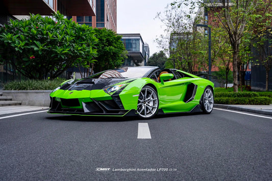 Lamborghini Aventador Base LP700 LP720 S LP740 SV LP750 Ultimate LP780 SVJ LP770 2012 2013 2014 2015 2016 2017 2018 2019 2020 2021 2022 2023 with Aftermarket Parts - Rear Quarter Panel Garnish Flares Carbon Fiber / FRP from CMST Tuning