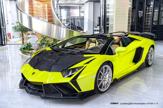 Lamborghini Aventador Base LP700 LP720 S LP740 SV LP750 Ultimate LP780 SVJ LP770 2012 2013 2014 2015 2016 2017 2018 2019 2020 2021 2022 2023 with Aftermarket Parts - V1 Hood Carbon Fiber / FRP from CMST Tuning