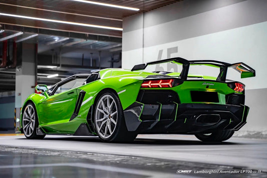 Lamborghini Aventador Base LP700 LP720 S LP740 SV LP750 Ultimate LP780 SVJ LP770 2012 2013 2014 2015 2016 2017 2018 2019 2020 2021 2022 2023 with Aftermarket Parts - Rear Diffuser Carbon Fiber / FRP from CMST Tuning