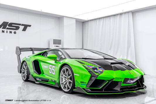 Lamborghini Aventador Base LP700 LP720 S LP740 SV LP750 Ultimate LP780 SVJ LP770 2012 2013 2014 2015 2016 2017 2018 2019 2020 2021 2022 2023 with Aftermarket Parts - Front Lip Carbon Fiber / FRP from CMST Tuning