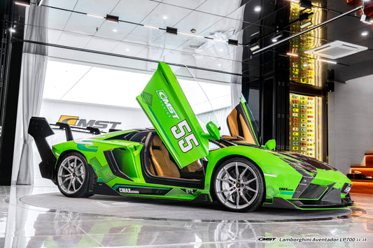 Lamborghini Aventador Base LP700 LP720 S LP740 SV LP750 Ultimate LP780 SVJ LP770 2012 2013 2014 2015 2016 2017 2018 2019 2020 2021 2022 2023 with Aftermarket Parts - Front Lip Carbon Fiber / FRP from CMST Tuning