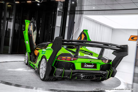 Lamborghini Aventador Base LP700 LP720 S LP740 SV LP750 Ultimate LP780 SVJ LP770 2012 2013 2014 2015 2016 2017 2018 2019 2020 2021 2022 2023 with Aftermarket Parts - Rear Diffuser Carbon Fiber / FRP from CMST Tuning