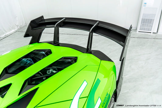 Lamborghini Aventador Base LP700 LP720 S LP740 Ultimate LP780 2012 2013 2014 2015 2016 2017 2018 2019 2020 2021 2022 2023 with Aftermarket Parts - V2 Rear Spoiler Wing Dry Pre-preg Carbon Fiber / FRP from CMST Tuning