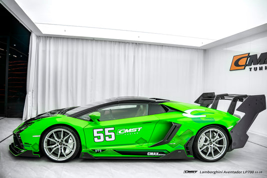 Lamborghini Aventador Base LP700 LP720 S LP740 SV LP750 Ultimate LP780 SVJ LP770 2012 2013 2014 2015 2016 2017 2018 2019 2020 2021 2022 2023 with Aftermarket Parts - Side Skirts Carbon Fiber / FRP from CMST Tuning