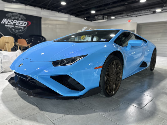 Lamborghini Huracan EVO RWD 2020 2021 2022 2023 with Aftermarket Parts - Front Lip Pre-preg Carbon Fiber from CMST Tuning