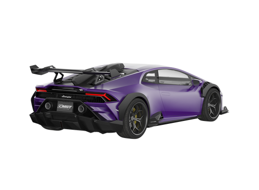 Lamborghini Huracan LP580 LP610 Evo RWD AWD Tecnica Performante 2015 2016 2017 2018 2019 2020 2021 2022 2023 2024 with Aftermarket Parts - Rear Bumper & Rear Diffuser Pre-preg Carbon Fiber / FRP from CMST Tuning