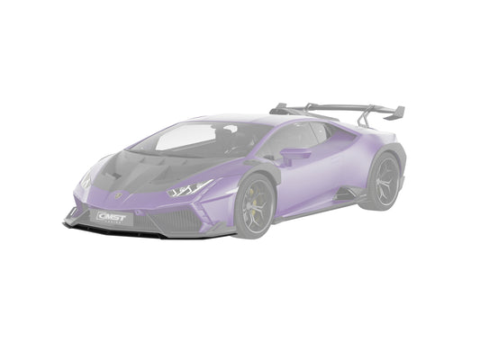 Lamborghini Huracan LP580 LP610 Evo RWD AWD Tecnica Performante 2015 2016 2017 2018 2019 2020 2021 2022 2023 2024 with Aftermarket Parts - Front Bumper & Front Lip Pre-preg Carbon Fiber / FRP from CMST Tuning