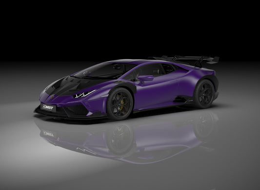 Lamborghini Huracan LP580 LP610 Evo RWD AWD Tecnica Performante 2015 2016 2017 2018 2019 2020 2021 2022 2023 2024 with Aftermarket Parts - Front Bumper & Front Lip Pre-preg Carbon Fiber / FRP from CMST Tuning