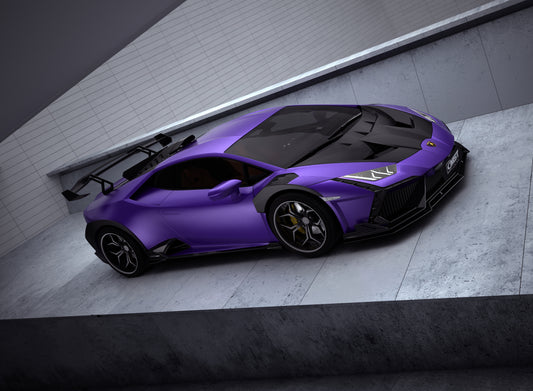 Lamborghini Huracan LP580 LP610 Evo RWD AWD Tecnica Performante 2015 2016 2017 2018 2019 2020 2021 2022 2023 2024 with Aftermarket Parts - Front Bumper & Front Lip Pre-preg Carbon Fiber / FRP from CMST Tuning