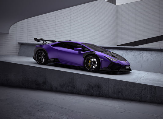 Lamborghini Huracan LP580 LP610 Evo RWD AWD Tecnica Performante 2015 2016 2017 2018 2019 2020 2021 2022 2023 2024 with Aftermarket Parts - Front Bumper & Front Lip Pre-preg Carbon Fiber / FRP from CMST Tuning