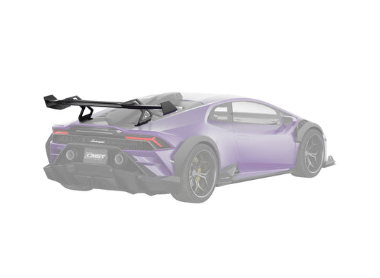 Lamborghini Huracan LP580 LP610 Evo RWD AWD Tecnica Performante 2015 2016 2017 2018 2019 2020 2021 2022 2023 2024 with Aftermarket Parts - Rear Wing & Rear Engine Trunk Deck Lid Pre-preg Carbon Fiber / FRP from CMST Tuning