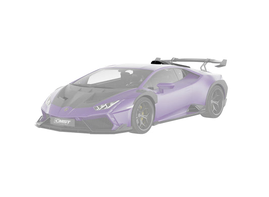 Lamborghini Huracan LP580 LP610 Evo RWD AWD Tecnica Performante 2015 2016 2017 2018 2019 2020 2021 2022 2023 2024 with Aftermarket Parts - Rear Wing & Rear Engine Trunk Deck Lid Pre-preg Carbon Fiber / FRP from CMST Tuning