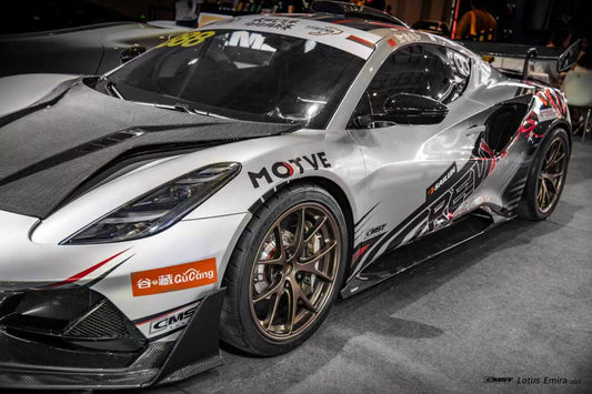 Lotus Emira 3.6 V6 2.0 Four-cylinder 2022-ON with Aftermarket Parts - Hood Dry Pre-preg Carbon Fiber / FRP