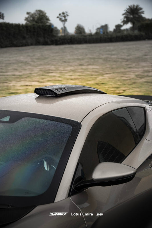 Lotus Emira 3.6 V6 2.0 Four-cylinder 2022-ON with Aftermarket Parts - Roof Scoop Dry Pre-preg Carbon Fiber / FRP