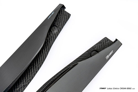 Lotus Emira 3.6 V6 2.0 Four-cylinder 2022-ON with Aftermarket Parts - Side Skirts Dry Pre-preg Carbon Fiber / FRP