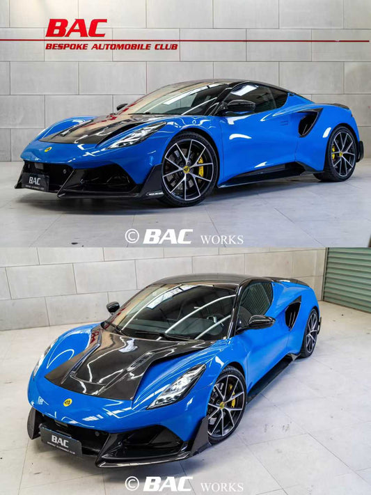 Lotus Emira 3.6 V6 2.0 Four-cylinder 2022-ON with Aftermarket Parts - Hood Dry Pre-preg Carbon Fiber / FRP
