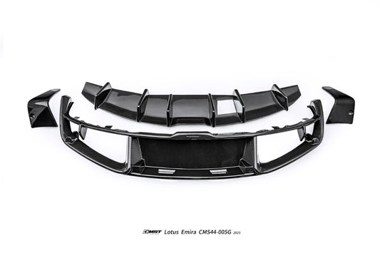 Lotus Emira 3.6 V6 2.0 Four-cylinder 2022-ON with Aftermarket Parts - V2 Rear Diffuser Dry Pre-preg Carbon Fiber / FRP