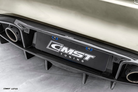Lotus Emira 3.6 V6 2.0 Four-cylinder 2022-ON with Aftermarket Parts - V2 Rear Diffuser Dry Pre-preg Carbon Fiber / FRP