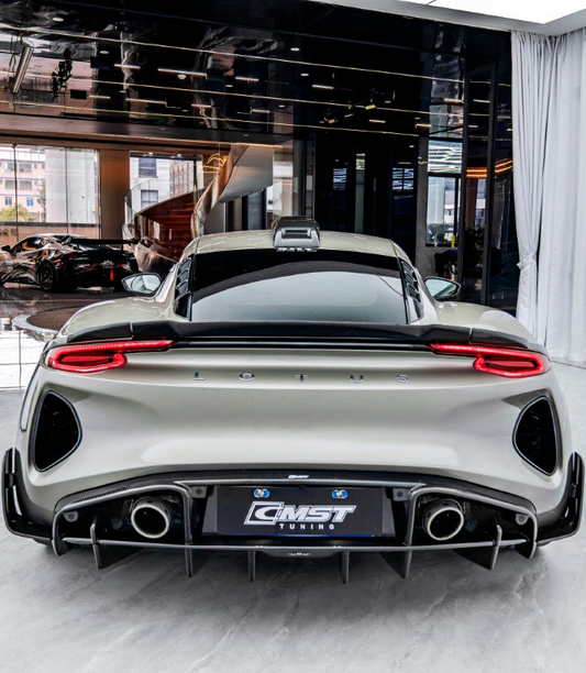 Lotus Emira 3.6 V6 2.0 Four-cylinder 2022-ON with Aftermarket Parts - V2 Rear Diffuser Dry Pre-preg Carbon Fiber / FRP