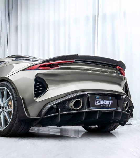 Lotus Emira 3.6 V6 2.0 Four-cylinder 2022-ON with Aftermarket Parts - V2 Rear Spoiler Dry Pre-preg Carbon Fiber / FRP