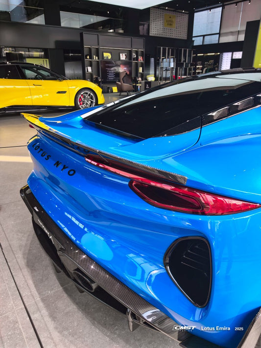 Lotus Emira 3.6 V6 2.0 Four-cylinder 2022-ON with Aftermarket Parts - V2 Rear Spoiler Dry Pre-preg Carbon Fiber / FRP