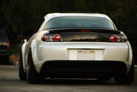 Mazda RX-8 2004 2005 2006 2007 2008 2009 with Aftermarket Parts - Rear Trunk Lid Carbon Fiber / FRP from CMST Tuning