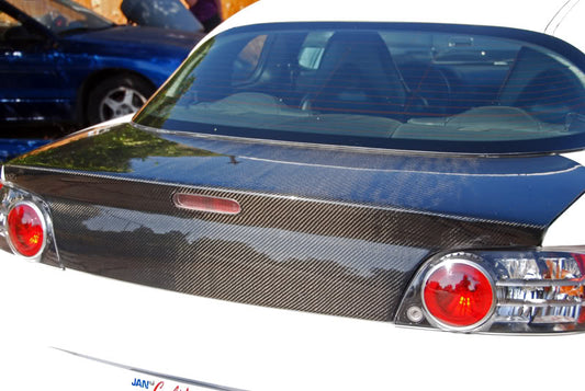 Mazda RX-8 2004 2005 2006 2007 2008 2009 with Aftermarket Parts - Rear Trunk Lid Carbon Fiber / FRP from CMST Tuning